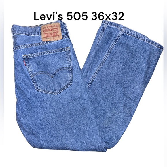 Levi's Other - Levi’s VTG Men’s 505 Blue Jeans Red Tab 36x32 EUC Straight Leg Loose Fit Pants